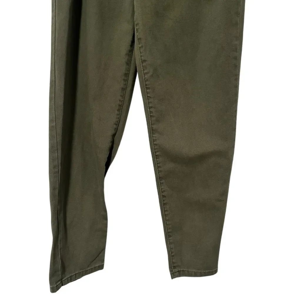 7 for all Man Kind Military Olive Green Cotton Paper bag‎ style Pants Sz 27 - Picture 3 of 10
